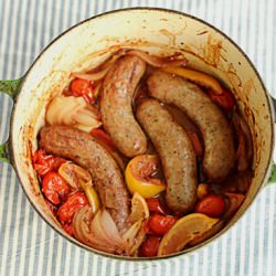Summery Sausage and Tomato Bake - Recipe photo by whatsonmyplate