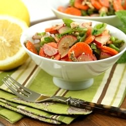 Sugar Snap Pea Salad - Recipe photo by AuthenticSuburbanGourmet