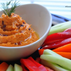 Roasted Red Bell Pepper Hummus - Recipe photo by loveetocook