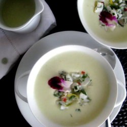 Cucumber Soup with Lobster Salad - Recipe photo by kitchen coquette