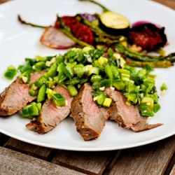 Flank Steak w/ Pepper Salsa - Recipe photo by ccmarriagefactory
