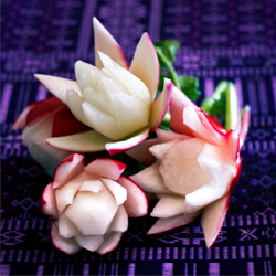 Carved Radish Flowers - Recipe photo by k_im_me123