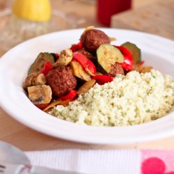 Moroccan 'meatball' casserole - Recipe photo by PeaSoup