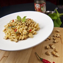 Aromatic Peanut Sauce Over Pasta - Recipe photo by RecipeTaster