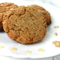 Peanut Butter Oatmeal Cookies - Recipe photo by dessertswithbenefits