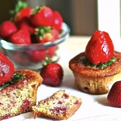 Fresh Strawberry Muffins - Recipe photo by tasteofbeirut