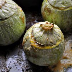 Stuffed Globe Zucchini - Recipe photo by blondiescakes
