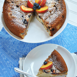 Peach Blueberry Coffee Cake - Recipe photo by ryanbakes
