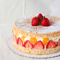 Mango Fraisier - Recipe photo by bakingbetweencities