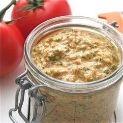 Pesto Trapanese - Recipe photo by dinnerdujour