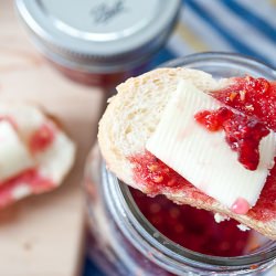 Bourbon Raspberry Cherry Preserves - Recipe photo by lighterandlocal