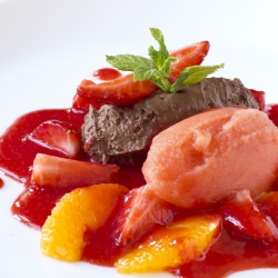 Orange & Strawberry Sorbet - Recipe photo by flavorsenses