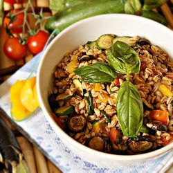 Spelt Salad with Grilled Vegetables - Recipe photo by Lory