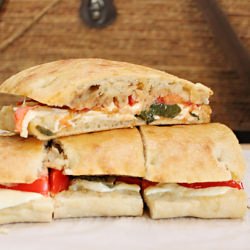 Pressed Caprese Sandwich - Recipe photo by Taste See