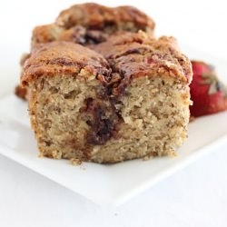 Strawberry Nutella Banana Bread - Recipe photo by mochithoughts