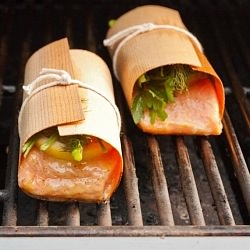 Cedar Wrapped Salmon Fillets - Recipe photo by unWined