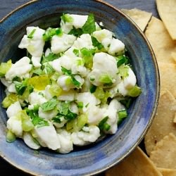Green & White Halibut Ceviche - Recipe photo by piccantedolce