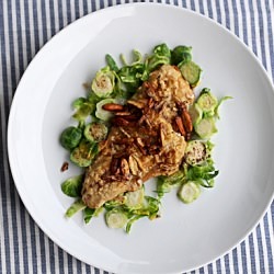 Sole Amandine with Brussels Sprouts - Recipe photo by whatsonmyplate
