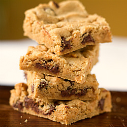 PB-Chocolate Chip Cookie Bars - Recipe photo by browneyedbaker