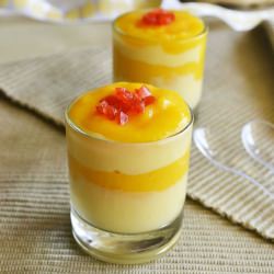 Mango & Vanilla Custard Verrines - Recipe photo by vsharmilee