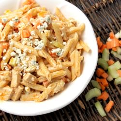 Buffalo Chicken Pasta Salad - Recipe photo by snappygourmet
