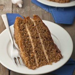 Walnut Coffee Cake with Rum Cream - Recipe photo by vanillla