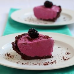 Blackberry Buttermilk Ice Cream Pie - Recipe photo by DessertForTwo