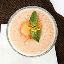 Cantaloupe Soup with Lemon & Ginger - Recipe photo by Natural noshing