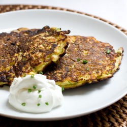 Zucchini Pancakes - Recipe photo by SweetSavoryPlanet