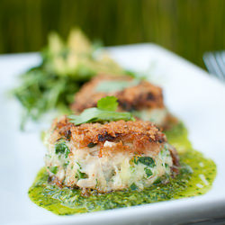 Crab Cakes with Chimichurri - Recipe photo by kitchen confidante