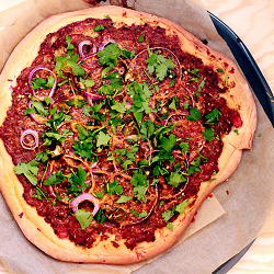 Baigan Bharta Pizza - Recipe photo by PlayfulCooking