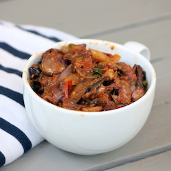 Sweet Spicy Eggplant Curry - Recipe photo by torviewtoronto