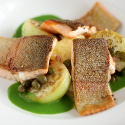 Rainbow Trout with Roasted Kohlrabi - Recipe photo by mybites