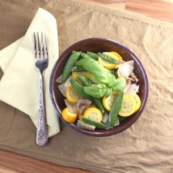 Snap Peas and Zucchini with Basil - Recipe photo by barefeetinthekitchen