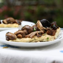 Mushroom and Herb Polenta - Recipe photo by Koko Likes