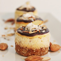 Almond Joy Mini Cheesecakes - Recipe photo by Taste See