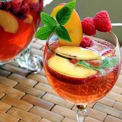 White Sangria w/ Basil & Fruit - Recipe photo by CookingwithSugar