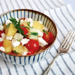 Yellow Watermelon Salad - Recipe photo by brooklynsupper