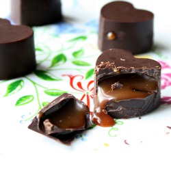 Caramel Chocolate Hearts - Recipe photo by adventuresmadefromscratch