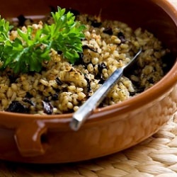 Roasted Barley and Herb Pilaf - Recipe photo by SilkRoadGourmet