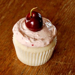 cherry cream vanilla cupcakes - Recipe photo by bourbonnatrix