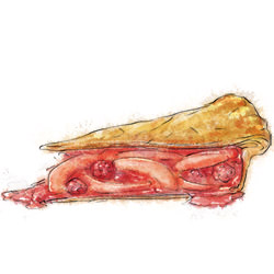 Peach and Raspberry Pie - Recipe photo by jonroberts