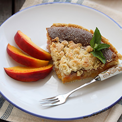 Custard Nectarine Pie - Recipe photo by kupenska