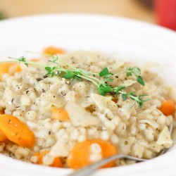 Sweet Potato and Pearl Barley Stew - Recipe photo by PeaSoup
