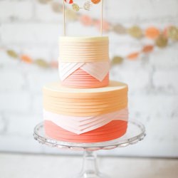 A Peaches and Cream Pleated Cake - Recipe photo by pocketful of dreams