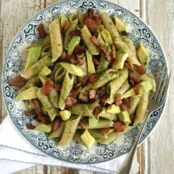 Penne with Parsley Pesto - Recipe photo by drizzleanddip