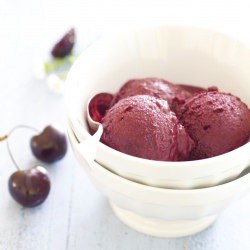 Dark Cherry Sherbet - Recipe photo by Epicurean Mom