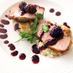 Pork, Zucchini & Blueberry Sauce - Recipe photo by lauralaurentiu
