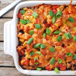 Southwest Black Bean Casserole - Recipe photo by pinchofyum