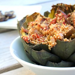 Quinoa Stuffed Artichoke - Recipe photo by cleaneatingchelsey